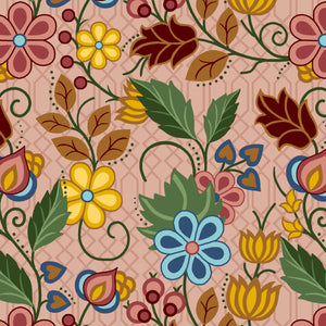 Satin Floral SGS-0004 pink