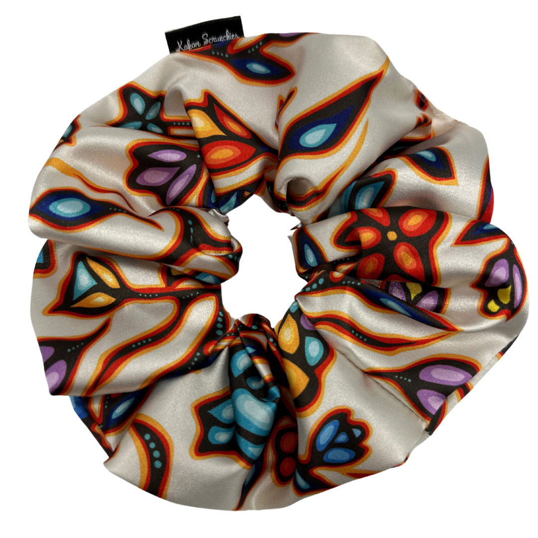 XL Scrunchie: white satin