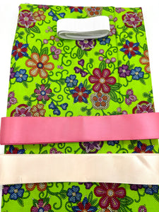 Child Green Floral Ribbon Skirt Kit