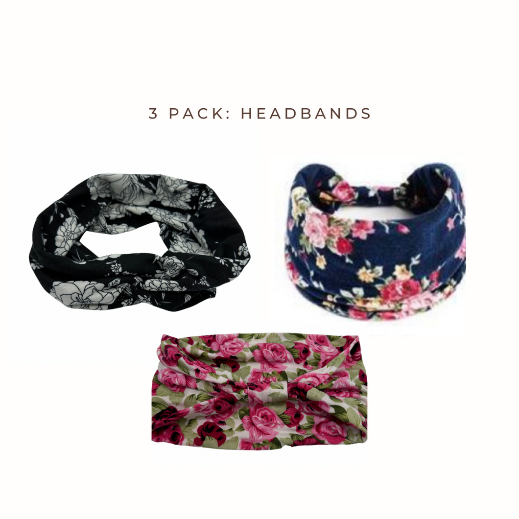 3 Pack: Headbands