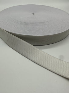 White Elastic 1 inch (By the meter)